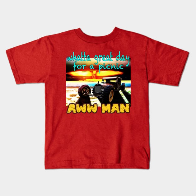 Great Day for an Atomic Picnic Kids T-Shirt by vivachas